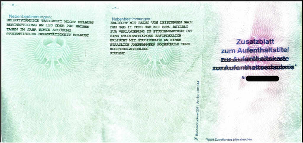 Zusatzblatt